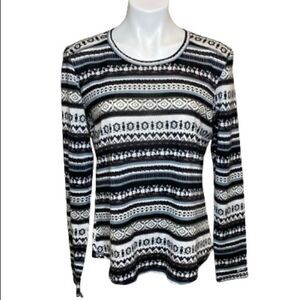 Kavu printed lightweight long sleeve knit sweater size L